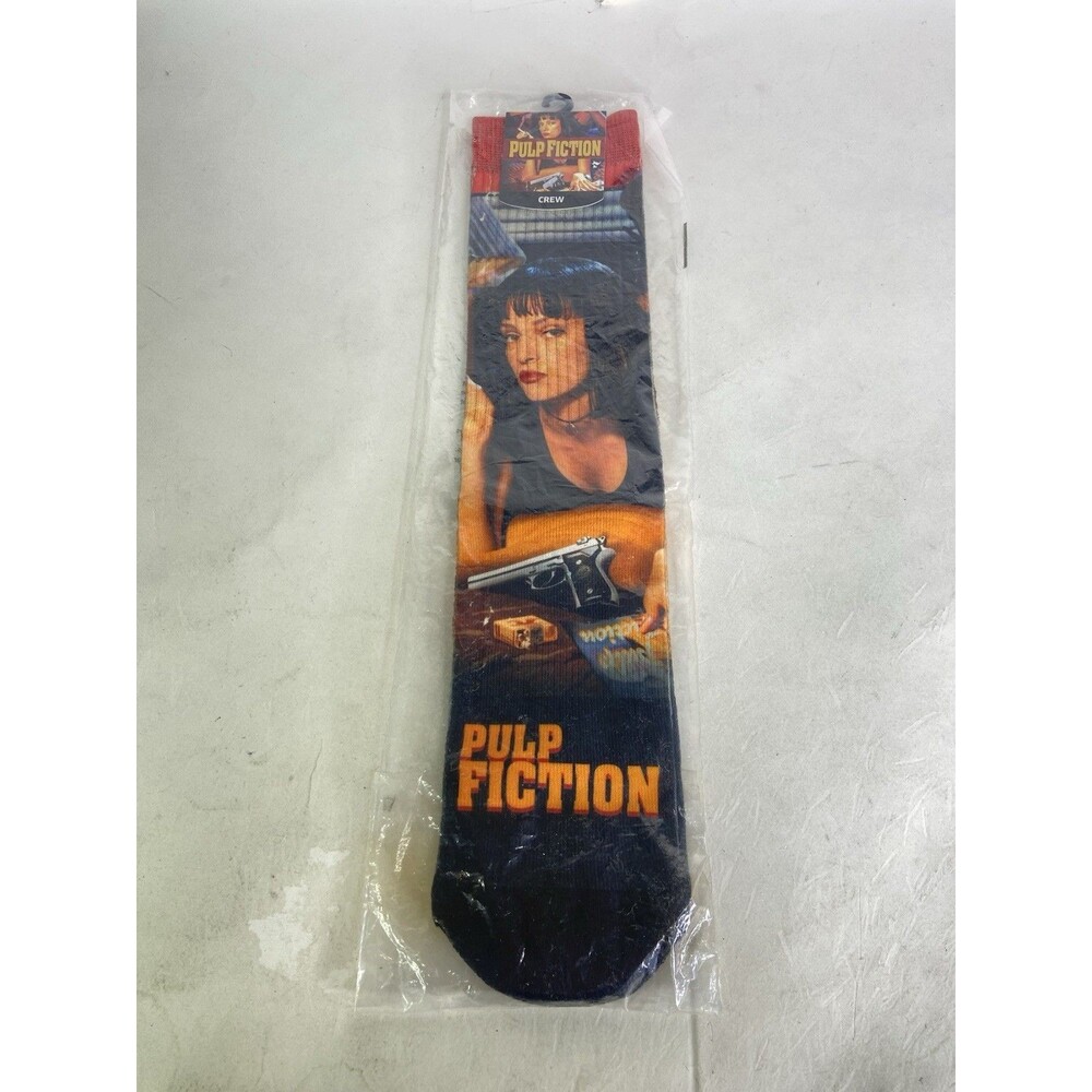 Pulp Fiction Mia Wallace Uma Thurman Crew Socks Licensed Mens Shoe Size 8-12
